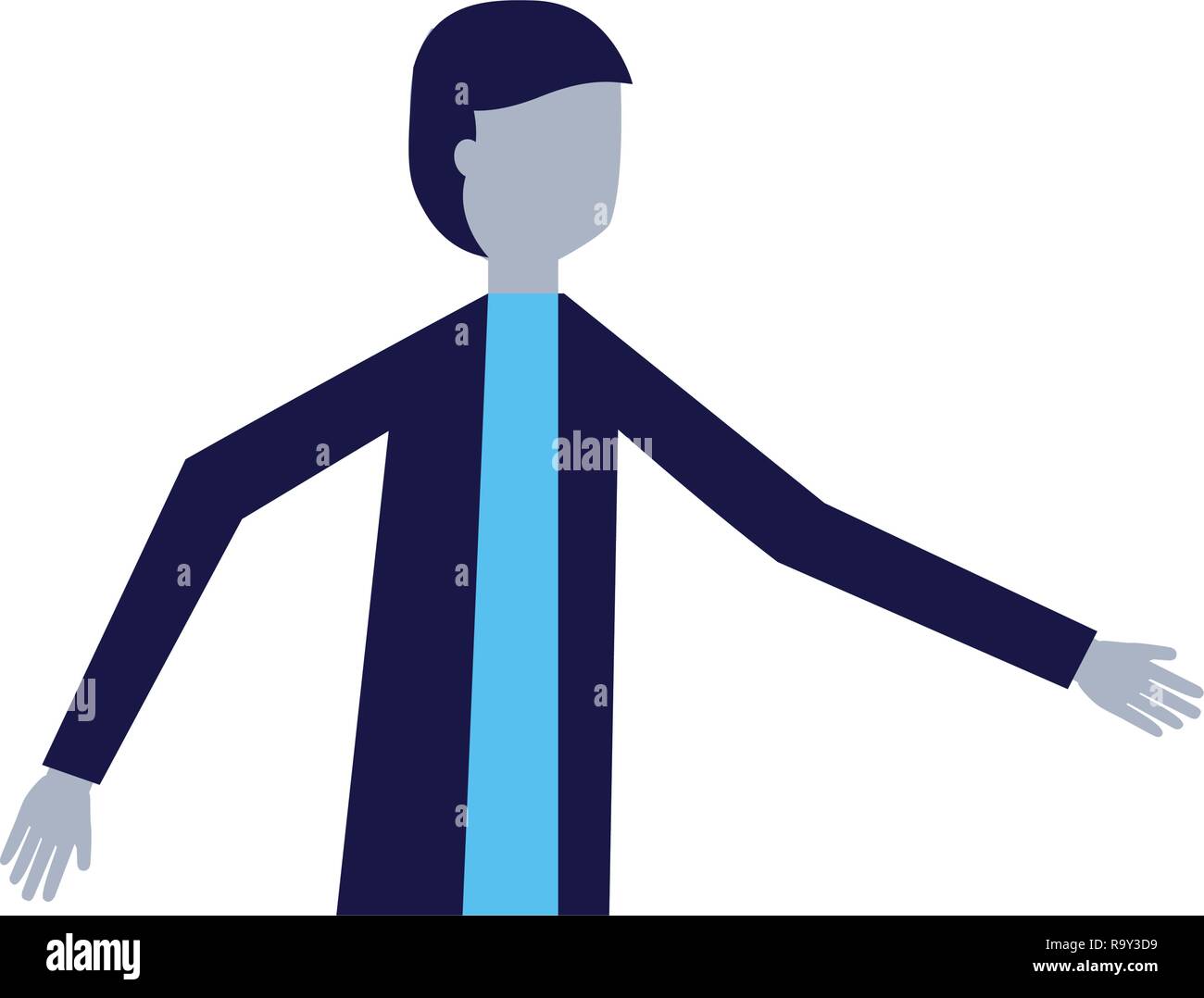 man character standing on white background Stock Vector Image & Art - Alamy
