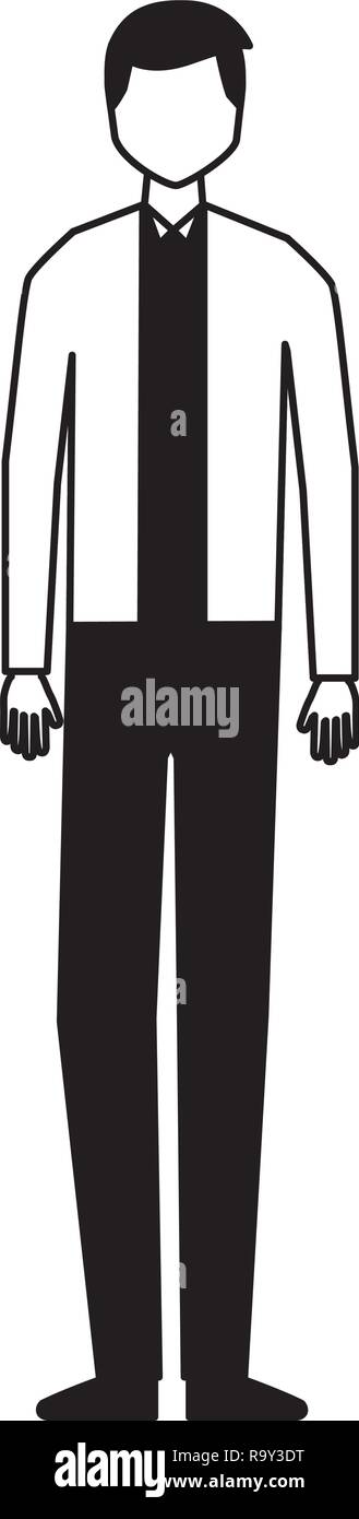 man character standing on white background Stock Vector Image & Art - Alamy