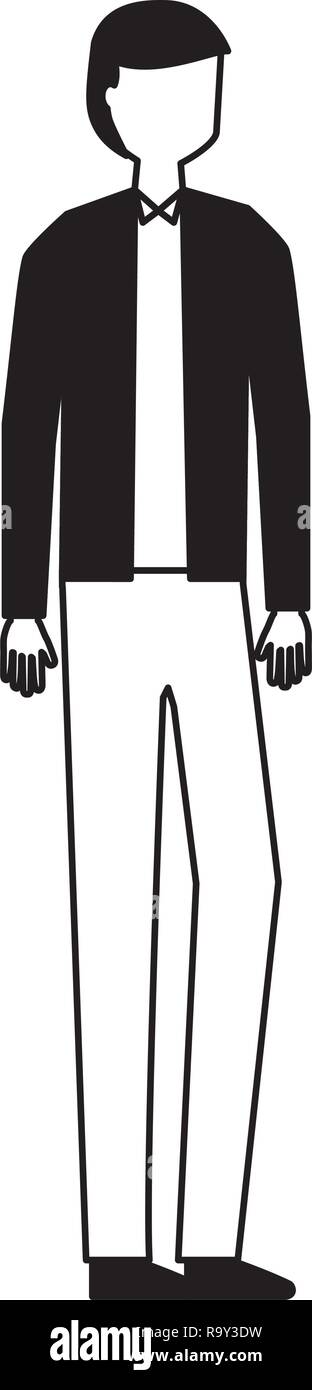 man character standing on white background Stock Vector Image & Art - Alamy