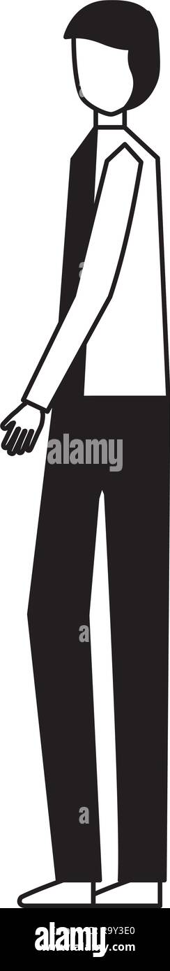 man character standing on white background Stock Vector Image & Art - Alamy