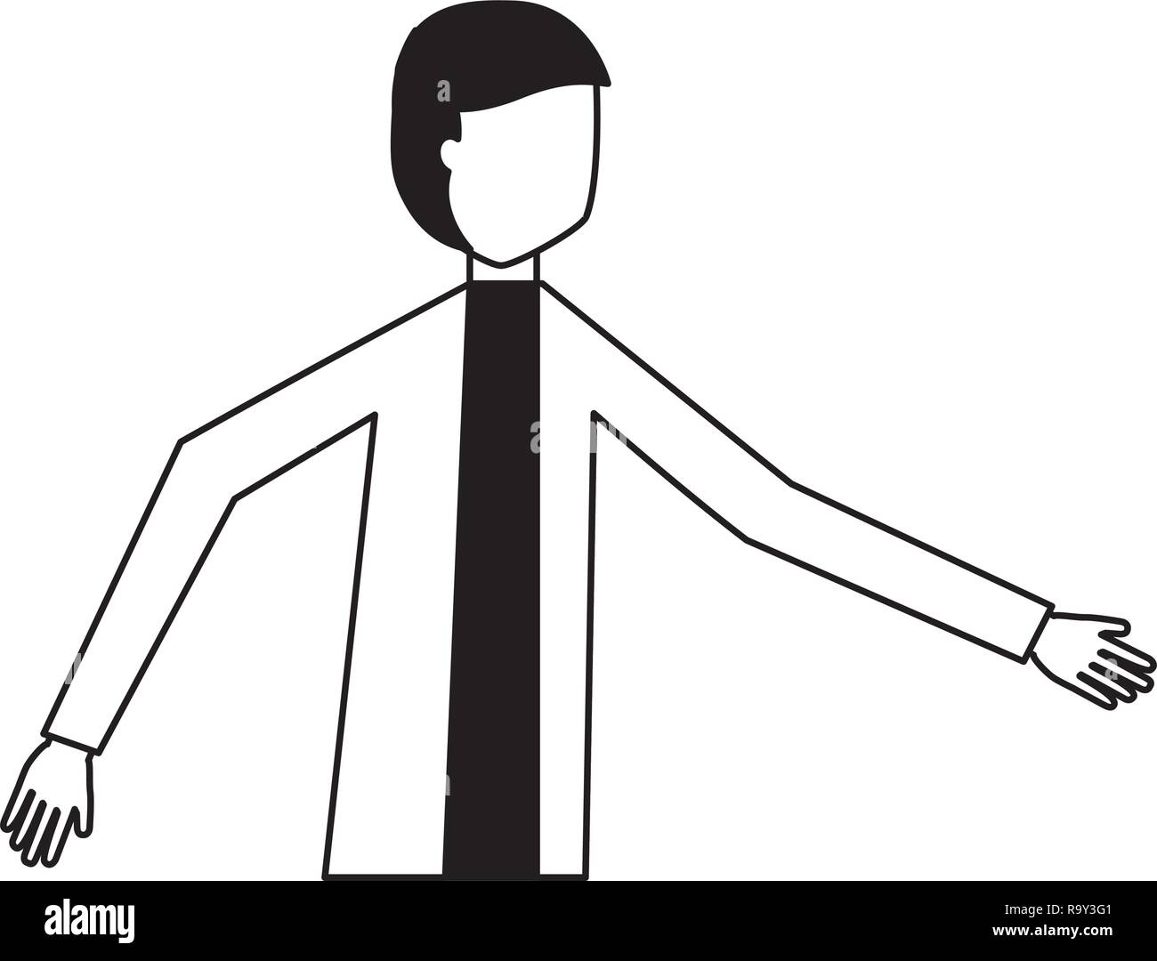 man character standing on white background Stock Vector Image & Art - Alamy