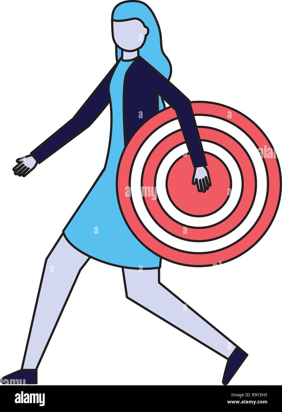 Woman Paper Target business woman holding target Stock Vector Image & Art - Alamy