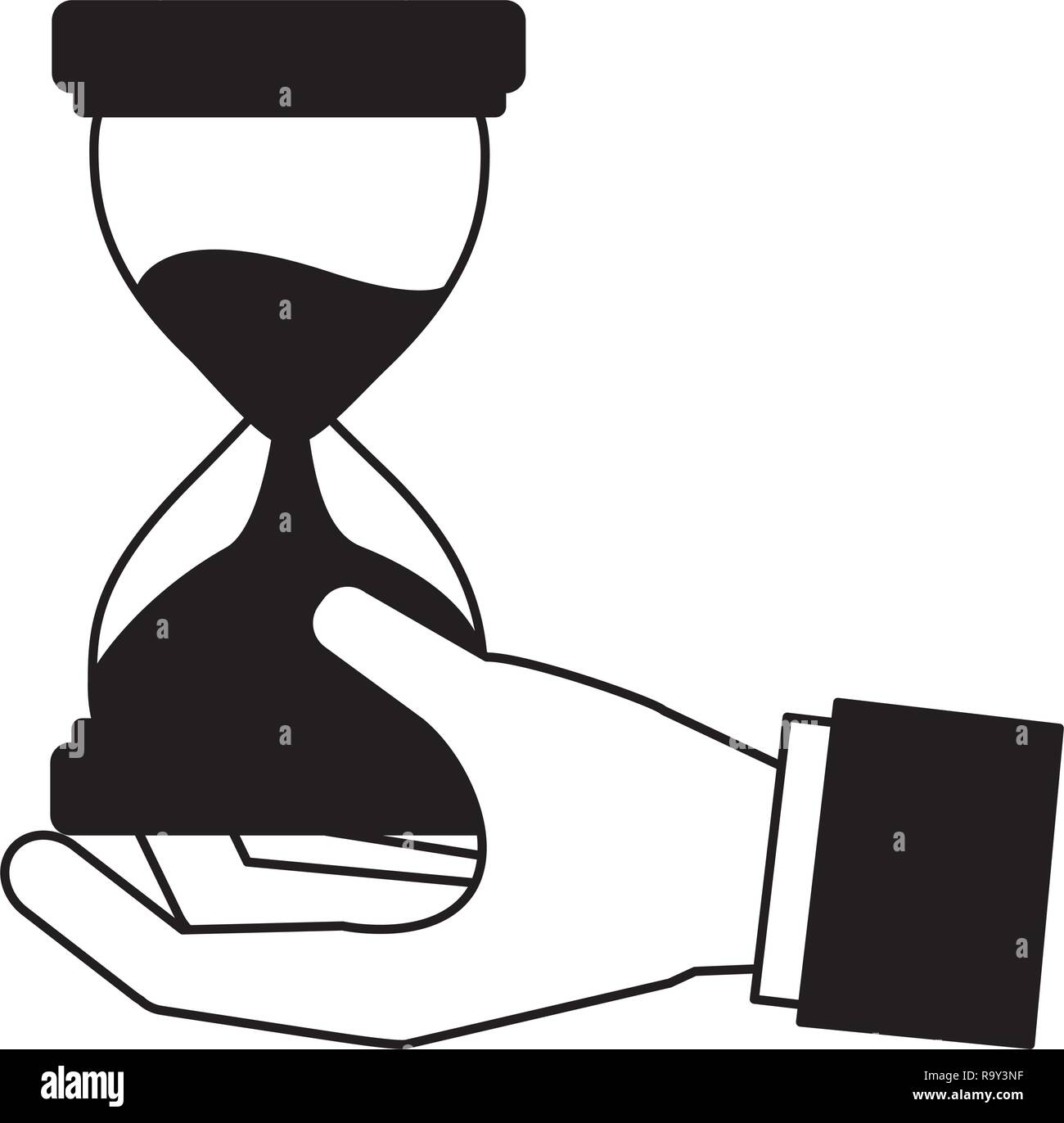 hand holding hourglass time business Stock Vector Image & Art - Alamy