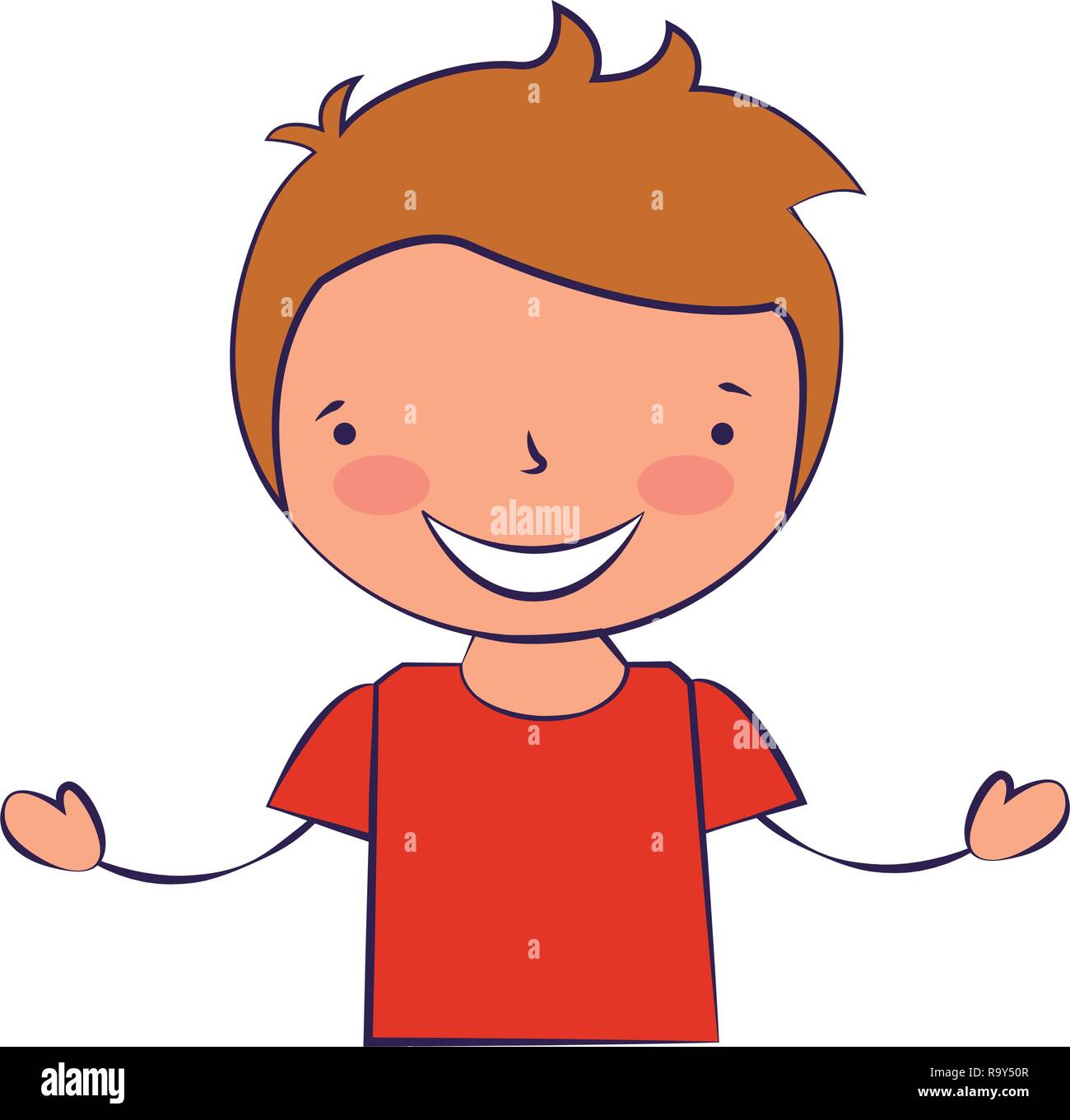 smiling young boy Stock Vector Image & Art - Alamy