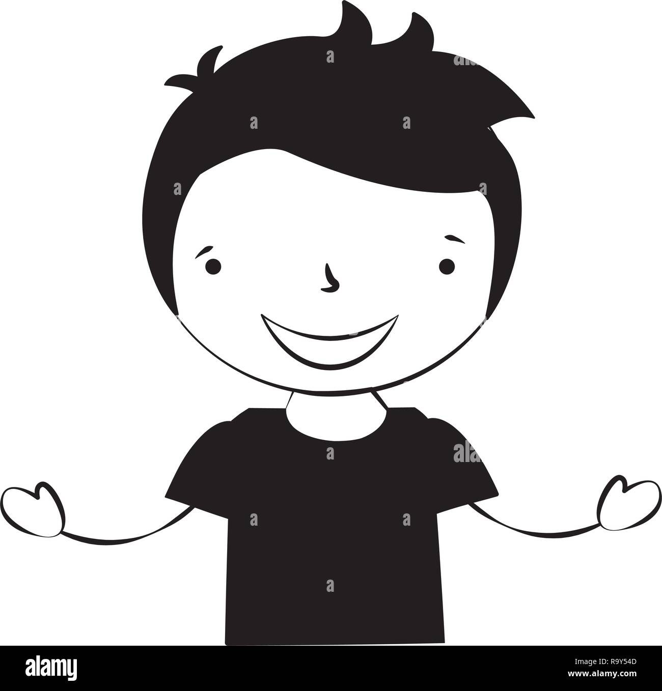 smiling young boy Stock Vector Image & Art - Alamy