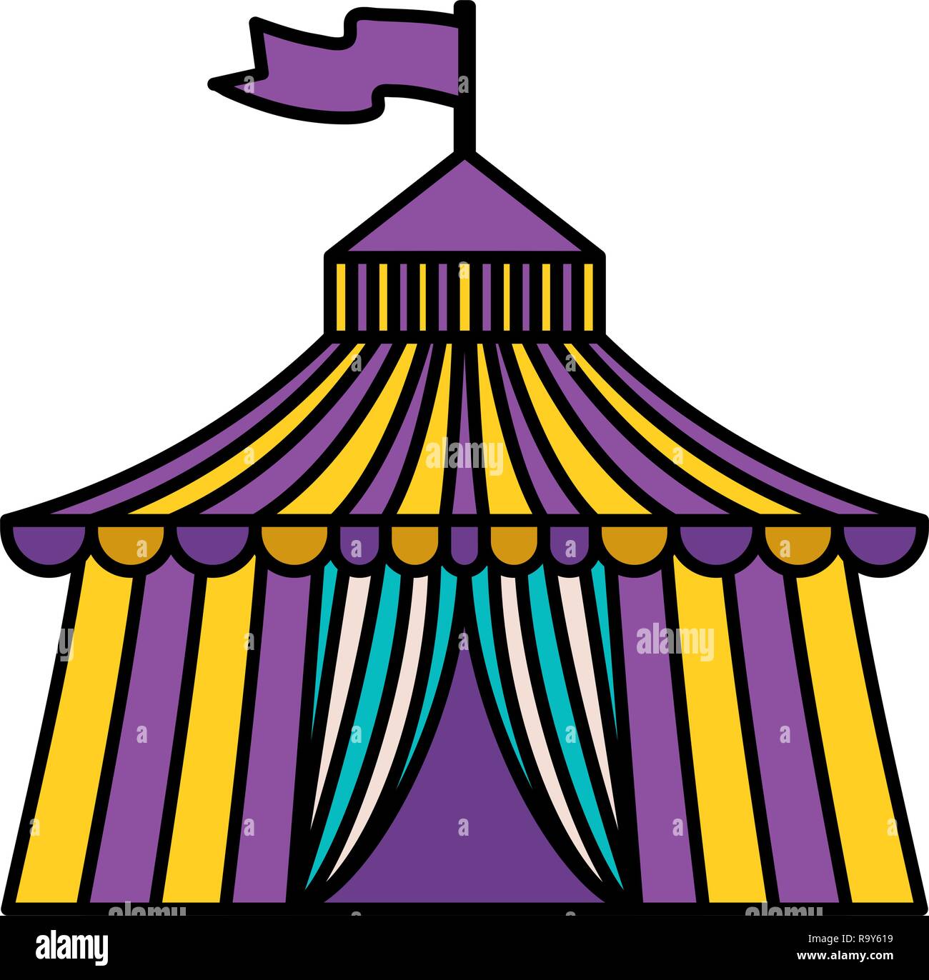 circus tent entertainment icon vector illustration design Stock Vector ...