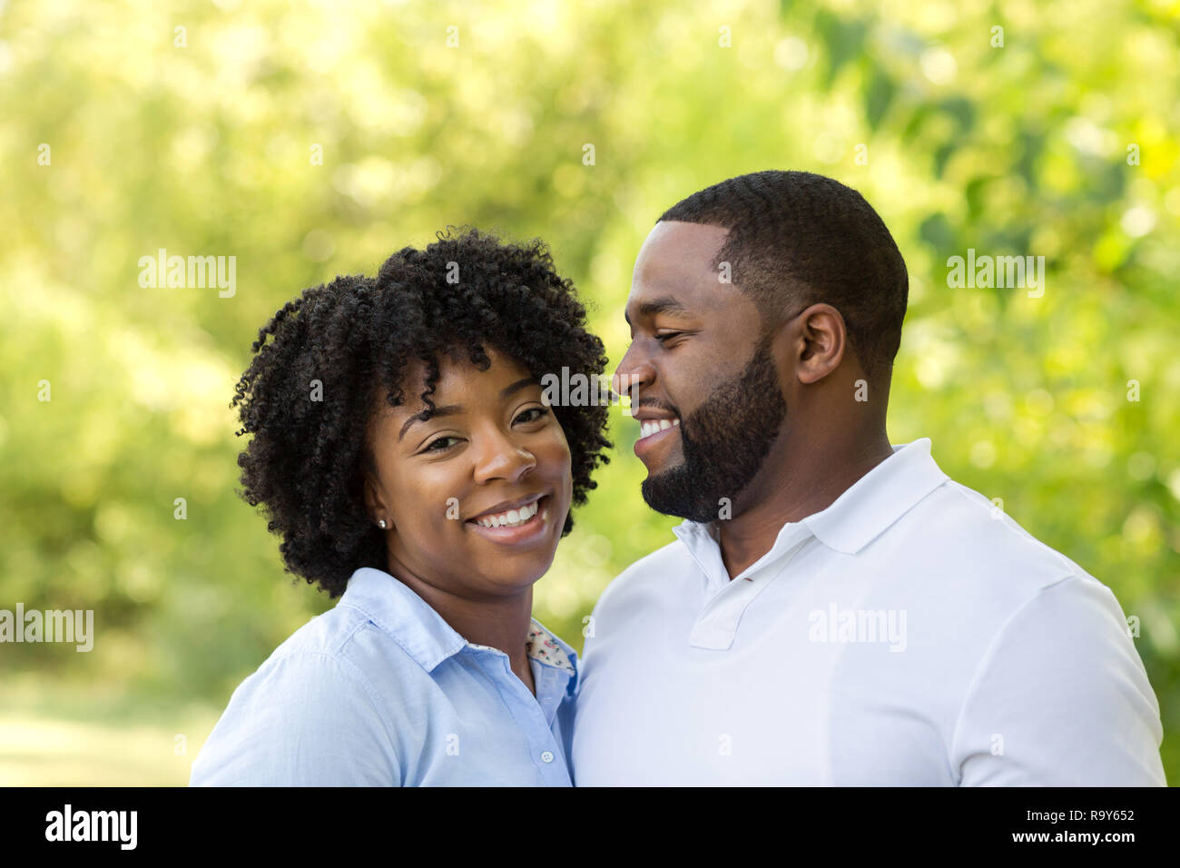 Portrait of a happy African American couple smiling Stock Photo - Alamy