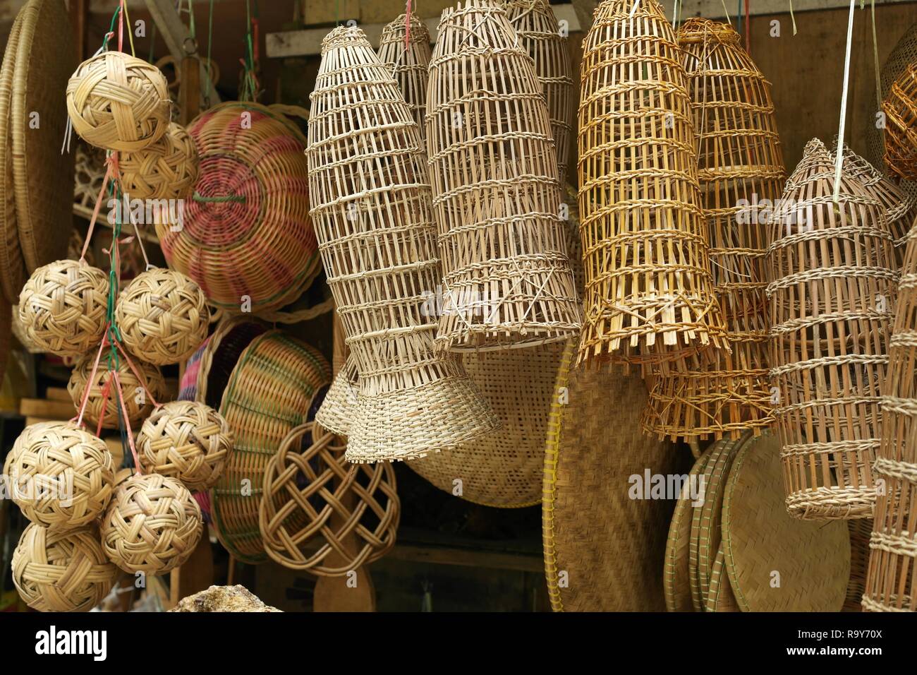 Rattan products Stock Photo