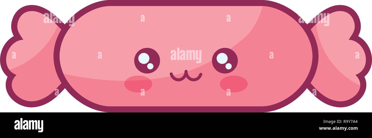 sweet candy kawaii character vector illustration design Stock Vector ...