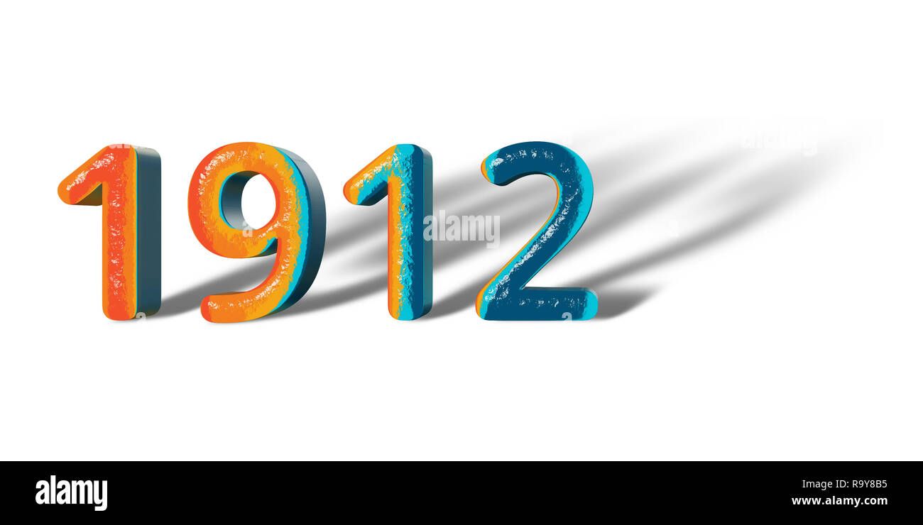 3d-number-year-1912-joyful-hopeful-colors-and-white-background-stock