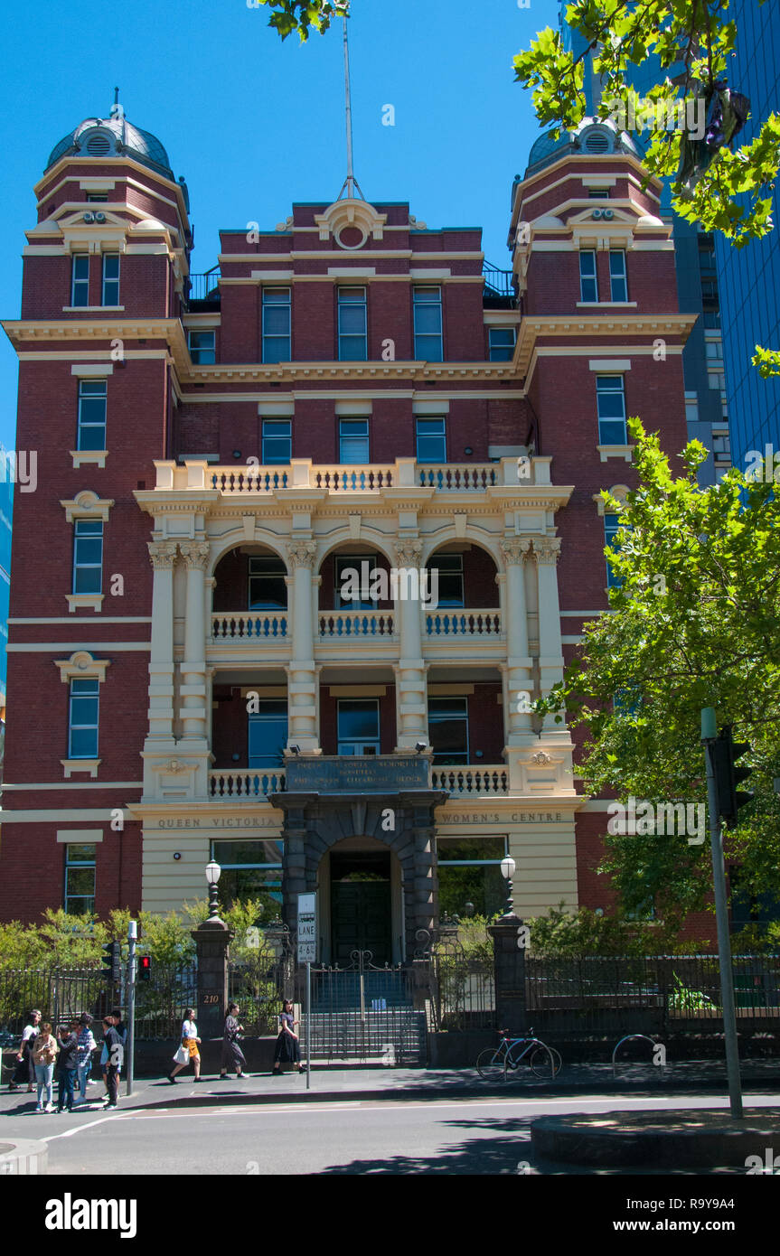 The Queen Victoria Women’s Centre (1848) on Lonsdale St, Melbourne, Australia, houses a range of not for profit women’s organisations Stock Photo