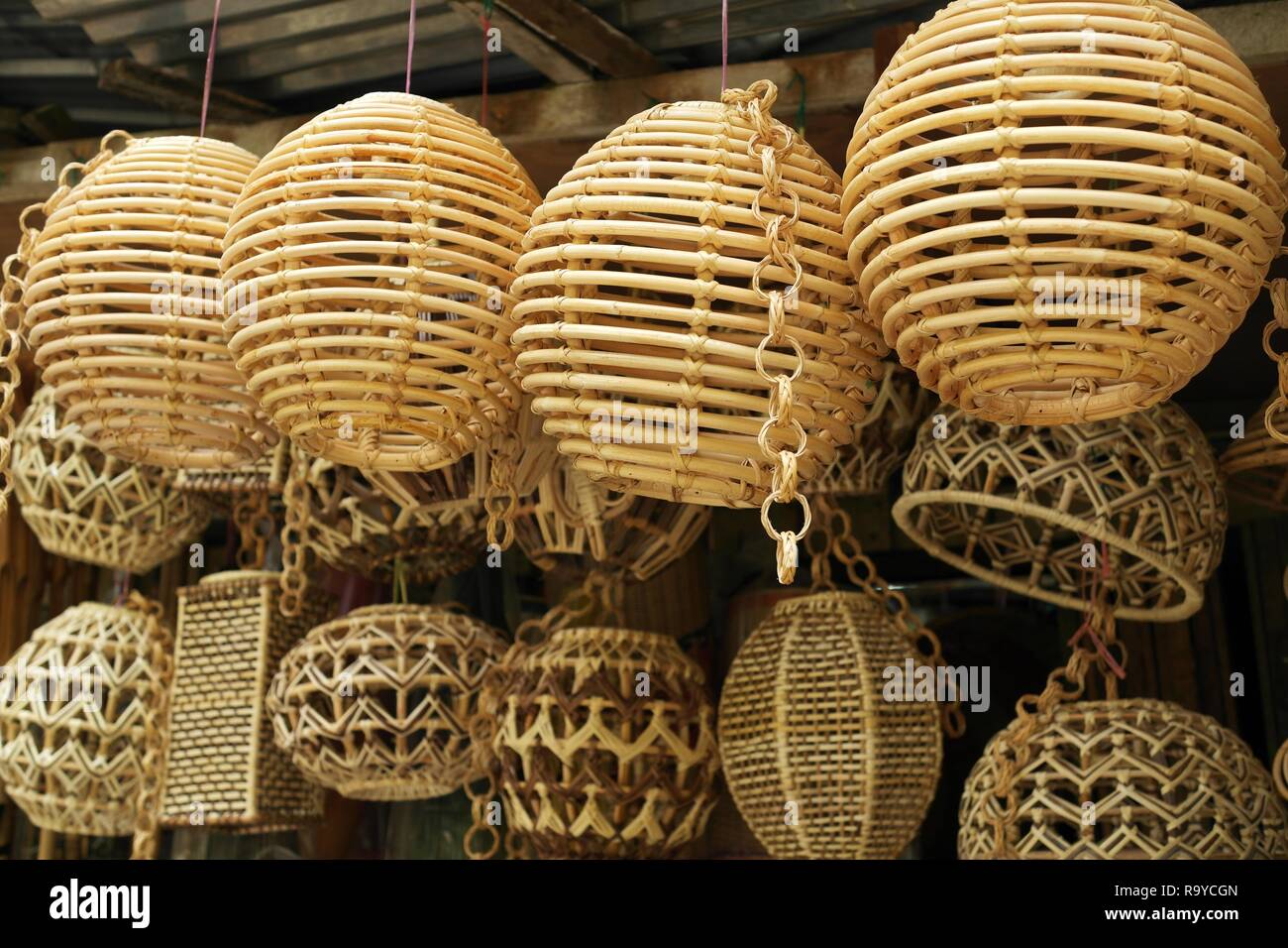 Rattan products Stock Photo