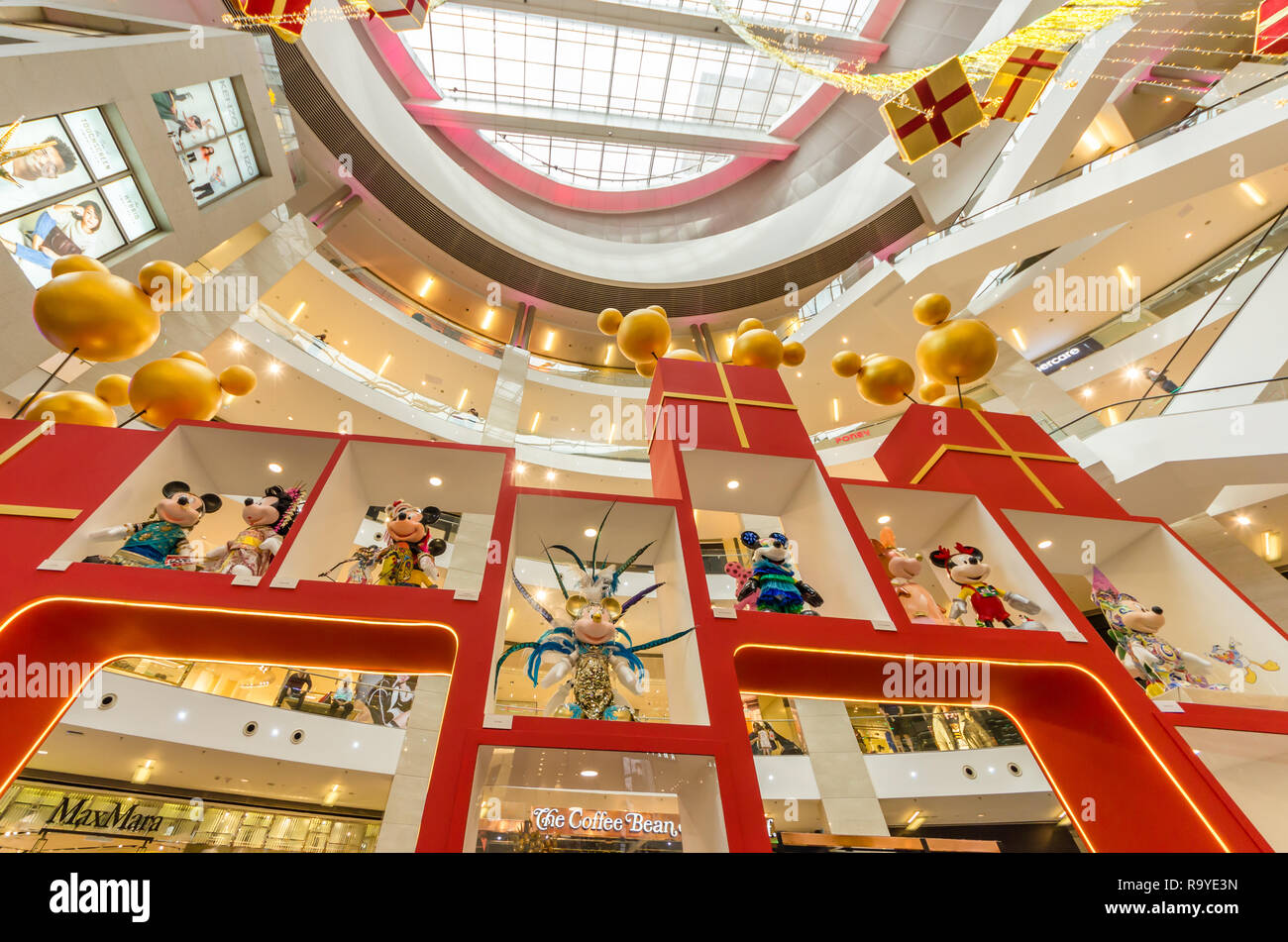 KL,Malaysia Dec 29,2018 Mickey Mouse's figurines Christmas