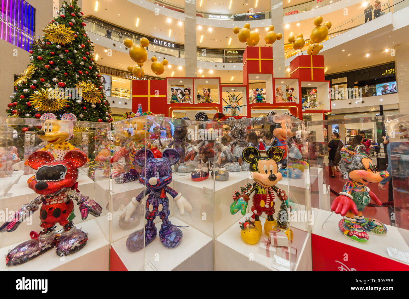 KL,Malaysia Dec 29,2018 Mickey Mouse's figurines Christmas