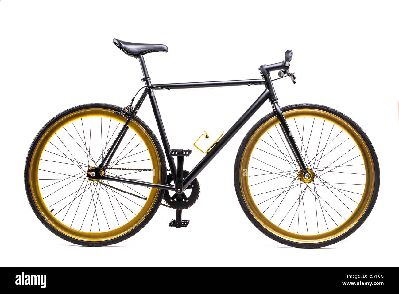 Fixed gear bike on white hires stock photography and images Alamy