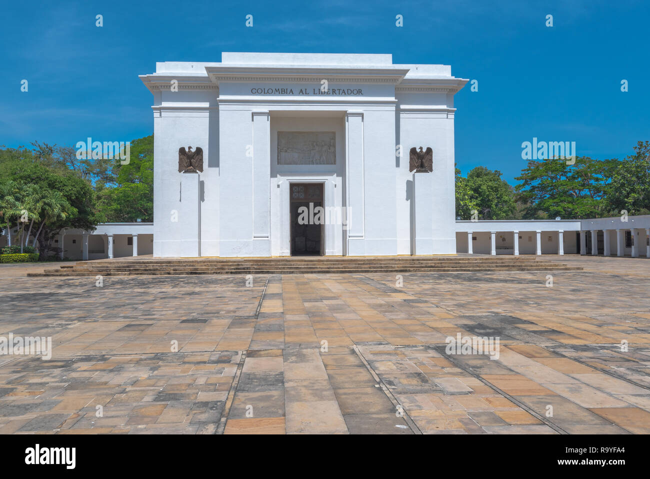 Santa Marta, Colombia-- April 22, 2018. Photo of a Museum dedicated to Simon Bolivar at the place where he died. Stock Photo