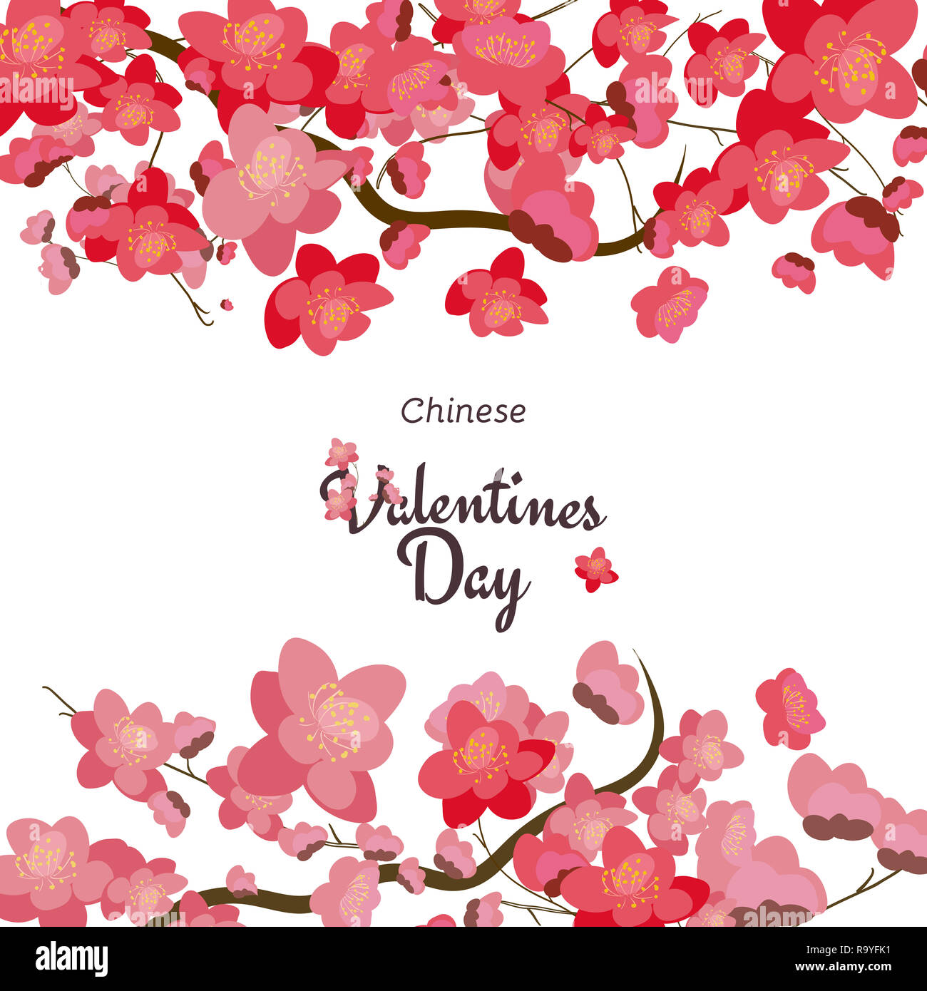 Holiday greetings illustration Chinese Valentines Day. illustration for