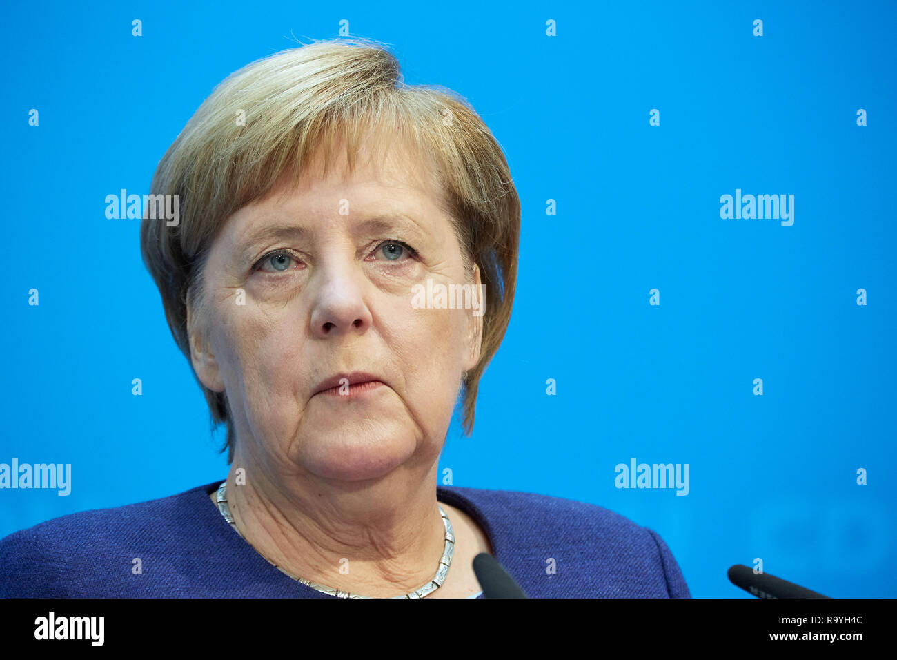 05.11.2018, Berlin, Deutschland - Angela Merkel - Vorsitzende der CDU Deutschlands bei einer Pressekonferenz. 00R181105D134CARO.JPG [MODEL RELEASE: NO Stock Photo