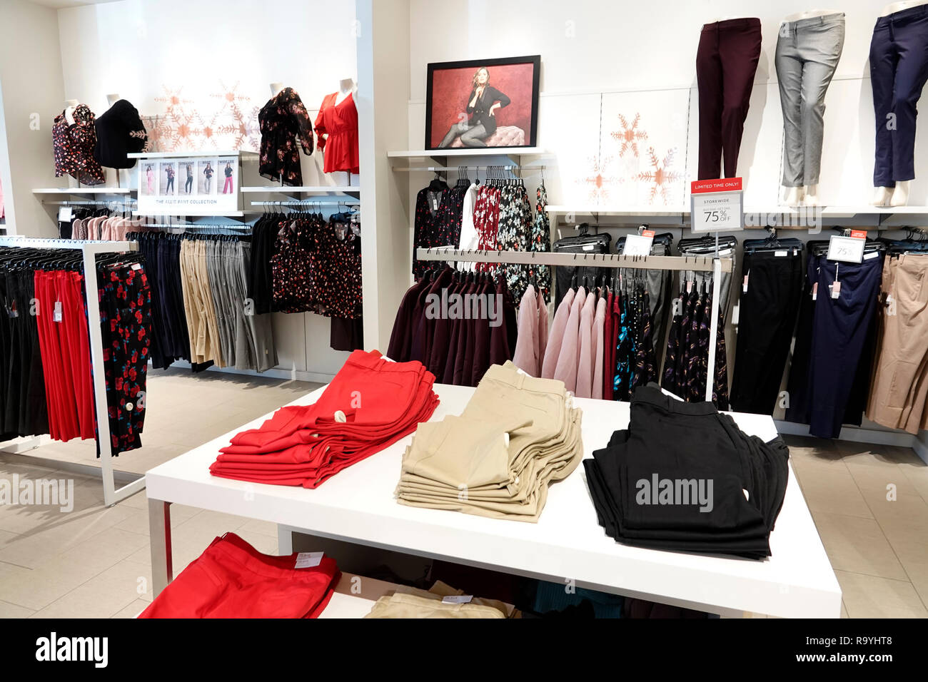 Fort Ft. Lauderdale Florida,Pembroke Pines,Shops At Pembroke Gardens mall,Lane Bryant,plus size women's clothing fashion,inside interior,product produ Stock - Alamy