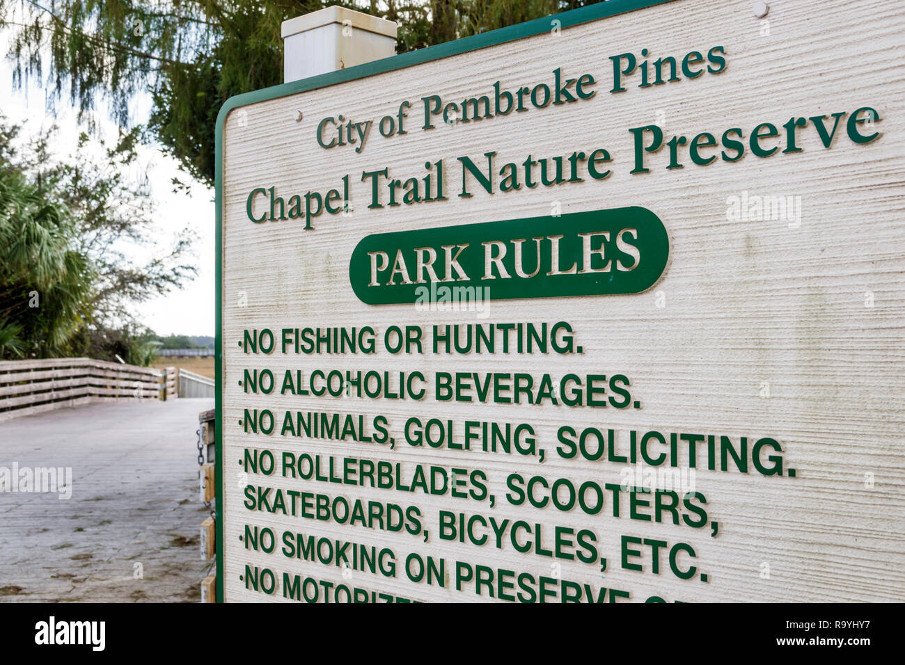 Park rules sign hires stock photography and images Alamy