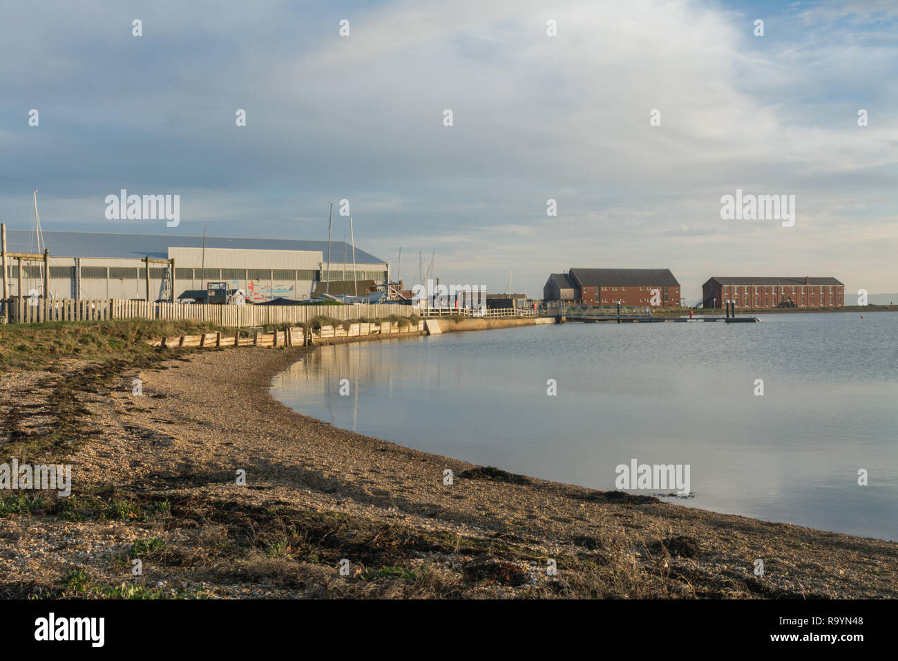 Calshot Activity Centre in the historic hangars on Calshot Spit by the