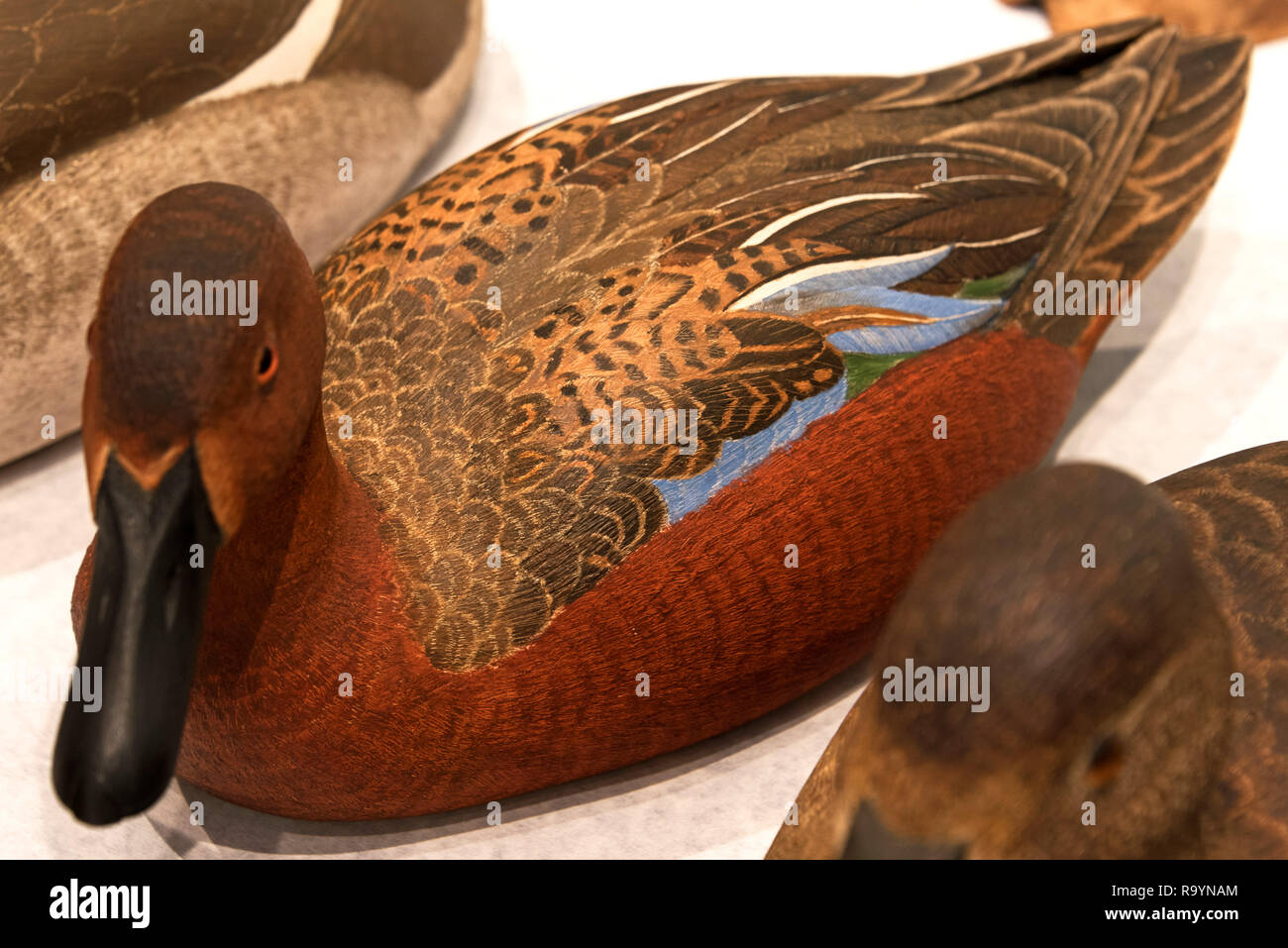 Bird carving by Harold Haertel Stock Photo