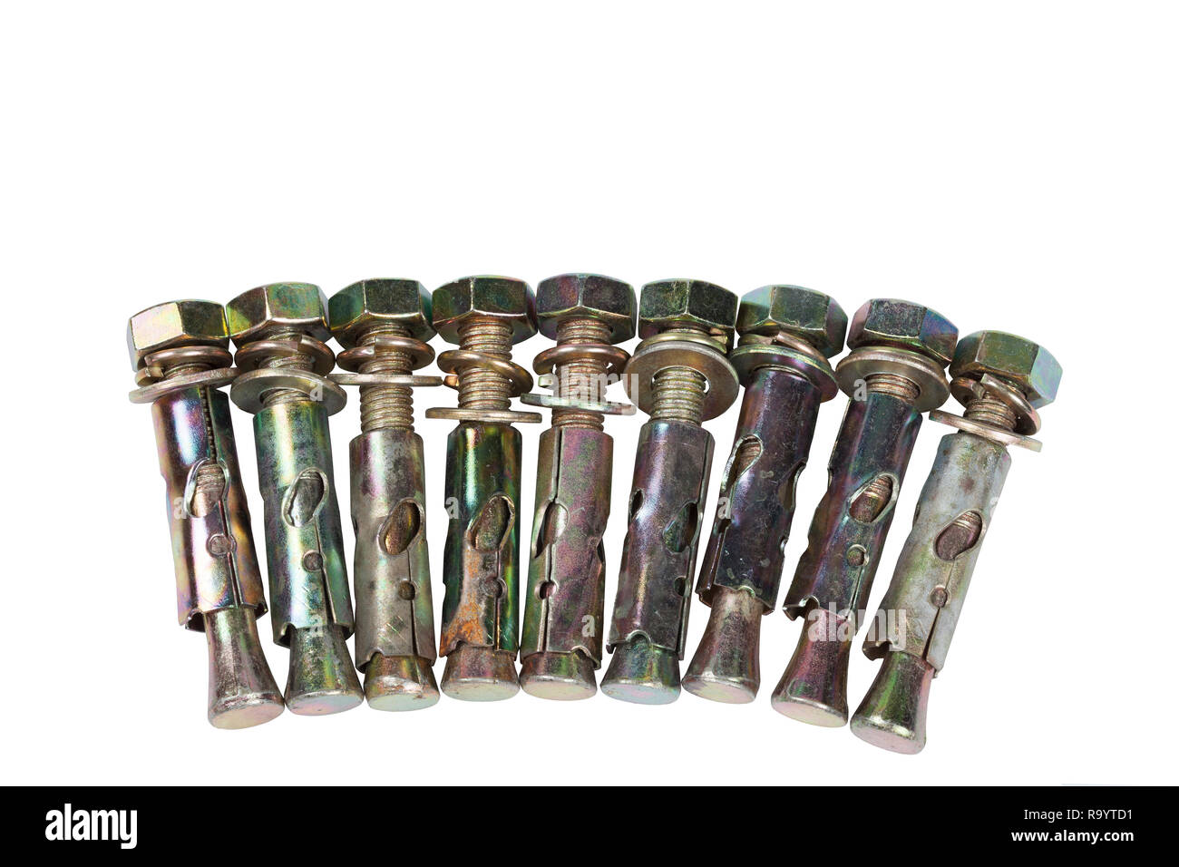 Several Anchor building screw metal. Sleeve Anchor Bolt Stock Photo Alamy