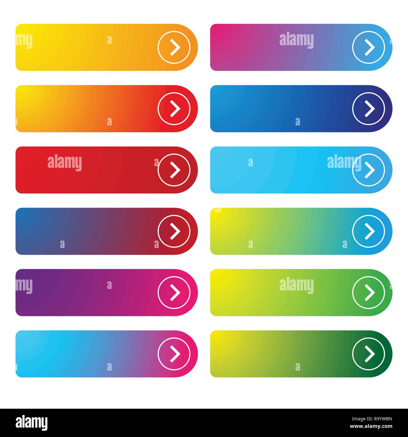 Colorful empty web button set Stock Vector Image & Art - Alamy