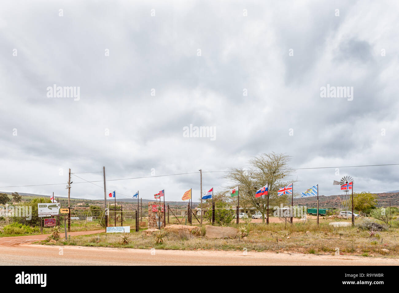 CEDERBERG, SOUTH AFRICA, AUGUST 27, 2018: Travellers Rest Restaurant on road R364 near Clanwilliam in the Cederberg Mountains of the Western Cape Prov Stock Photo