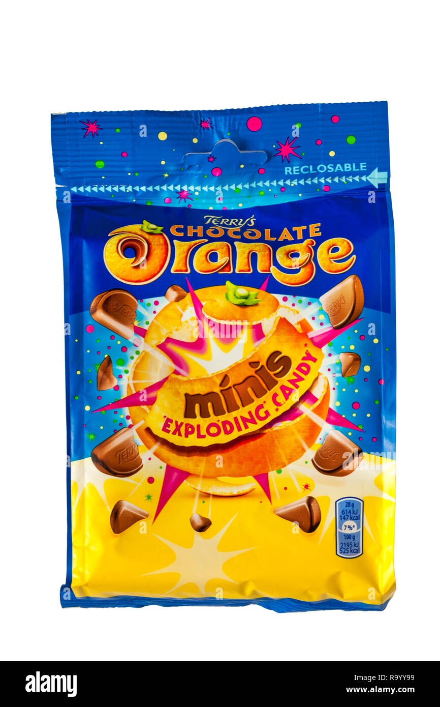 Terrys chocolate orange minis exploding candy hires stock photography