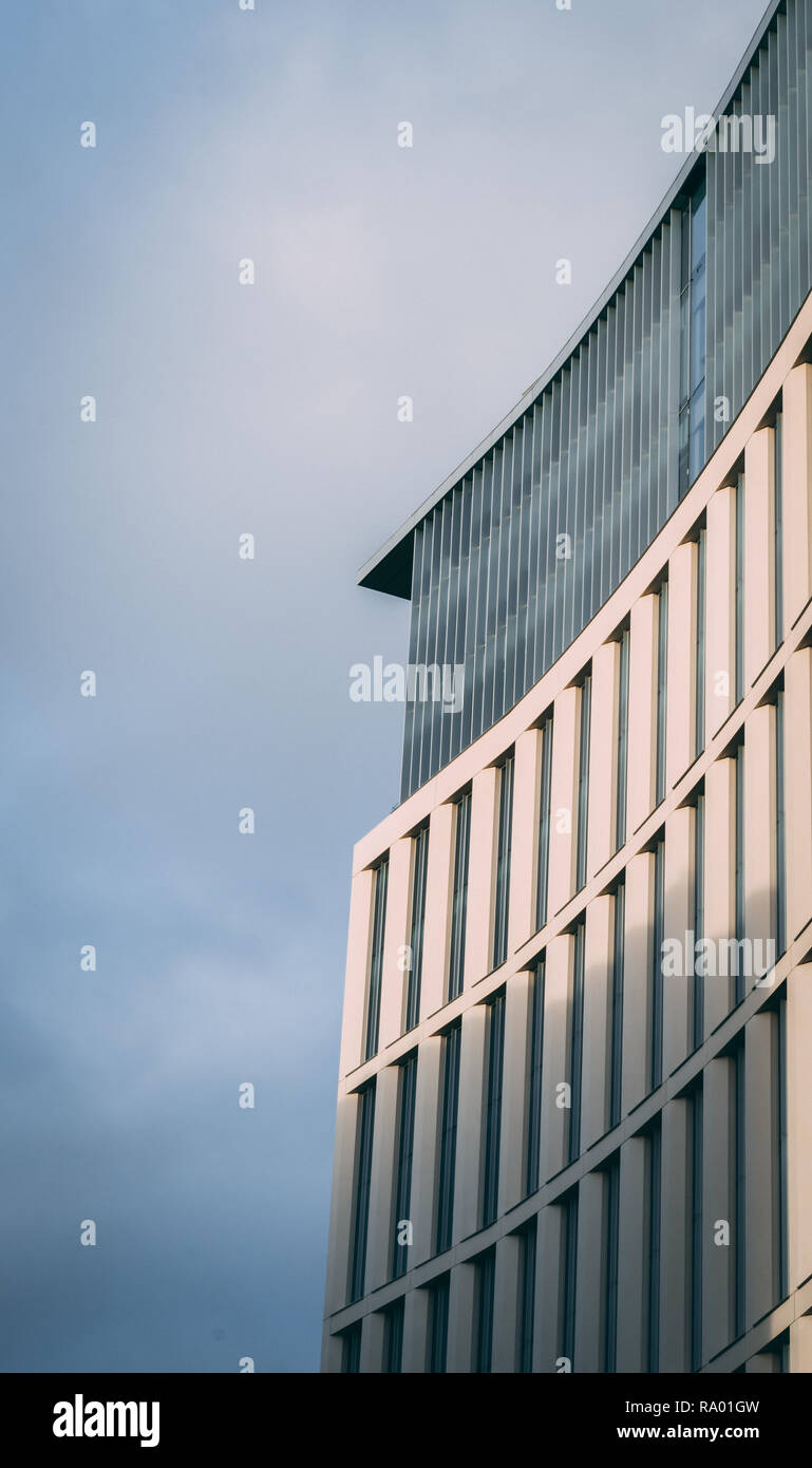 Curved modern office building Stock Photo