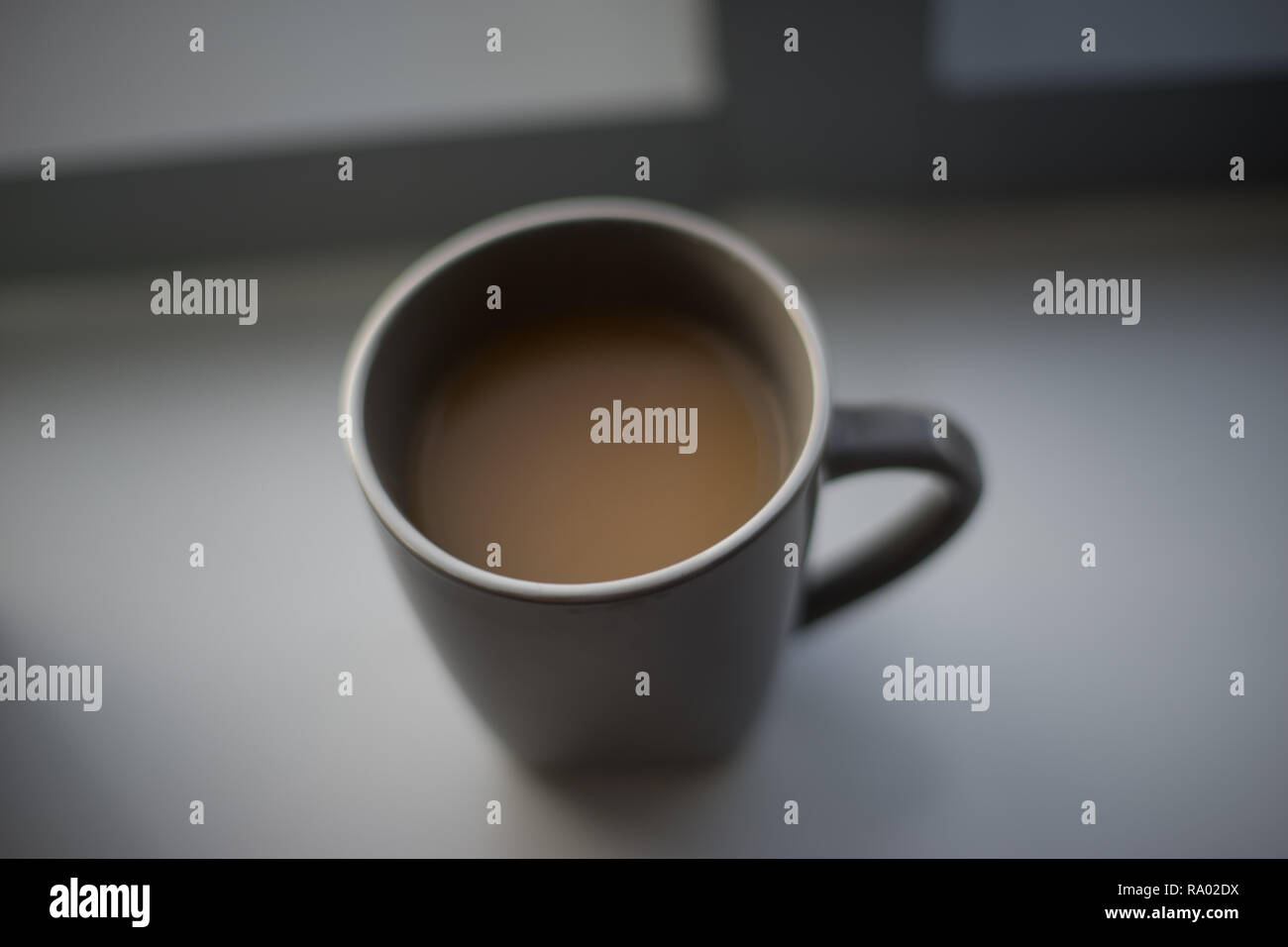 Cup of tea almond milk Stock Photo Alamy