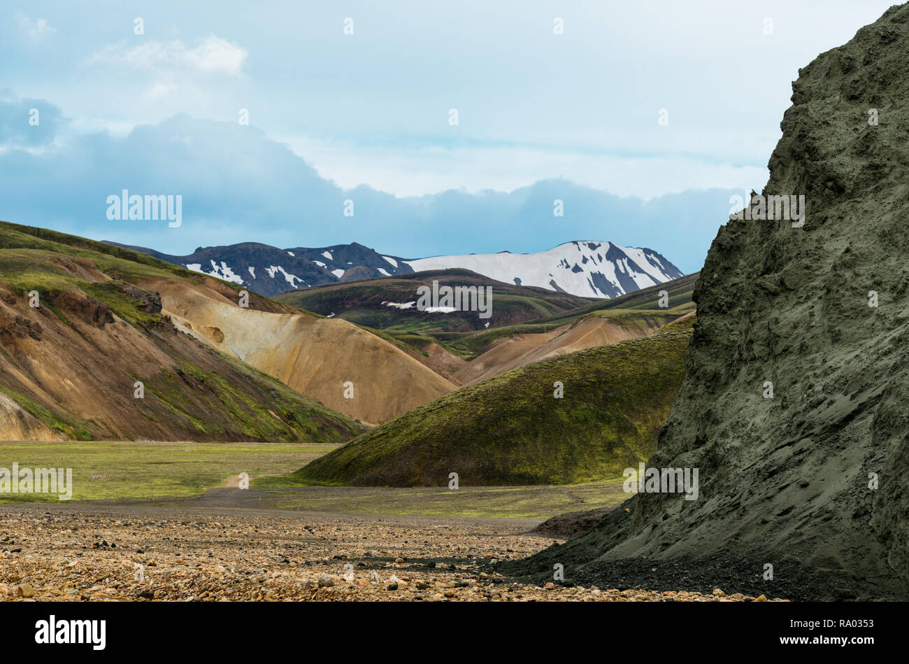 Iceland landscape, mountains in Landmannalaugar area Stock Photo