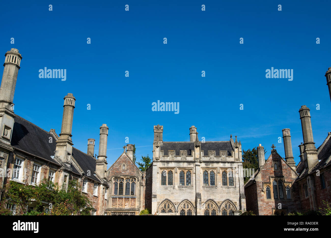 Houses on Vicar's Close in Wells, Somerset, believed to be the only