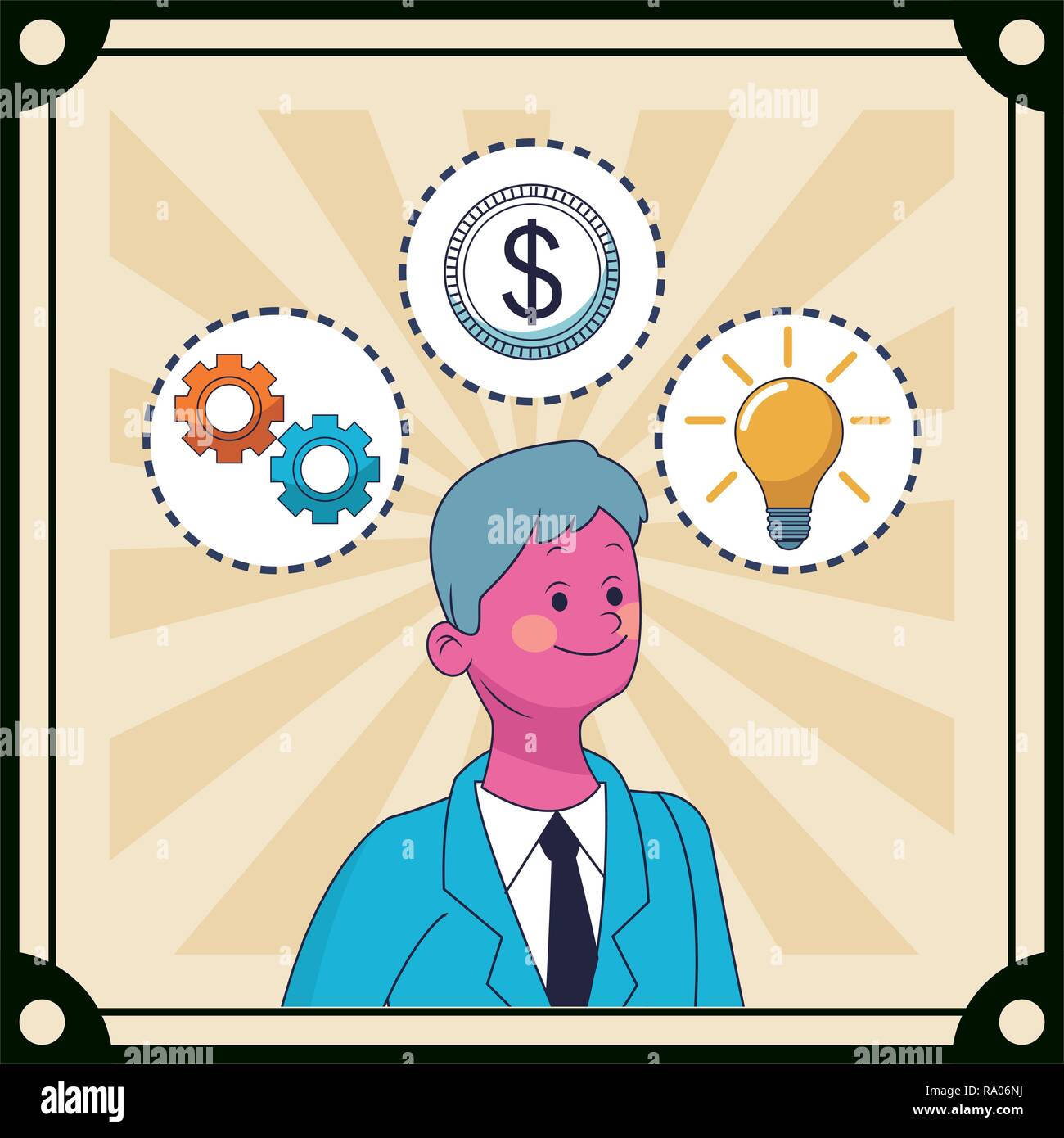 executive businessman cartoon vector illustration graphic design Stock ...