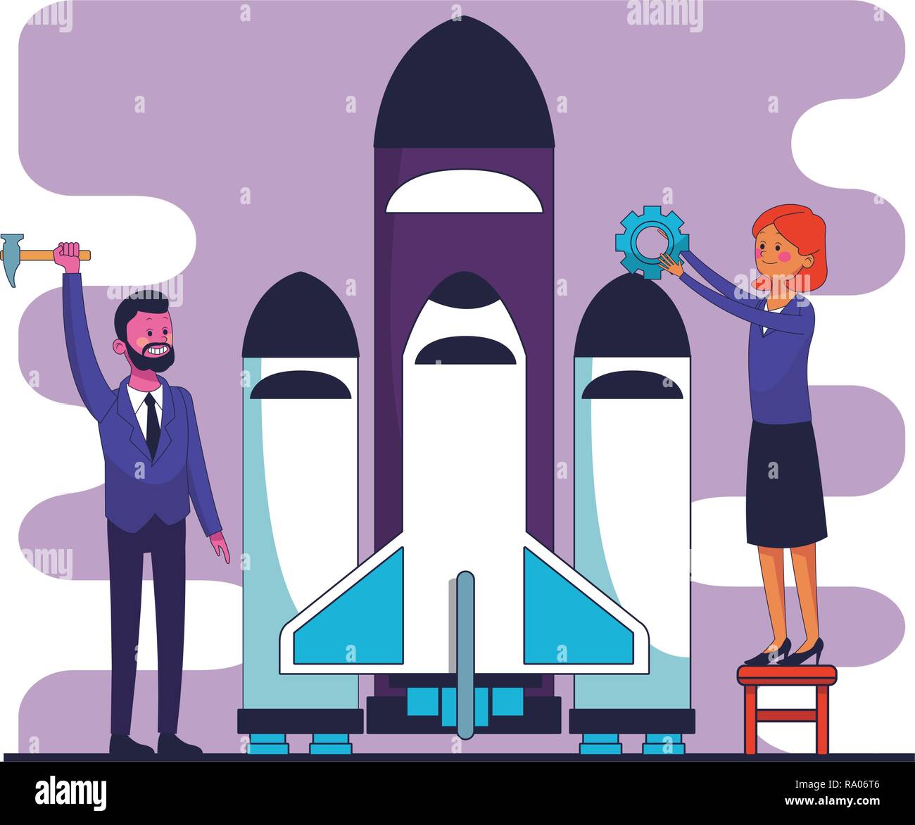 business coworkers executives cartoon vector illustration graphic ...