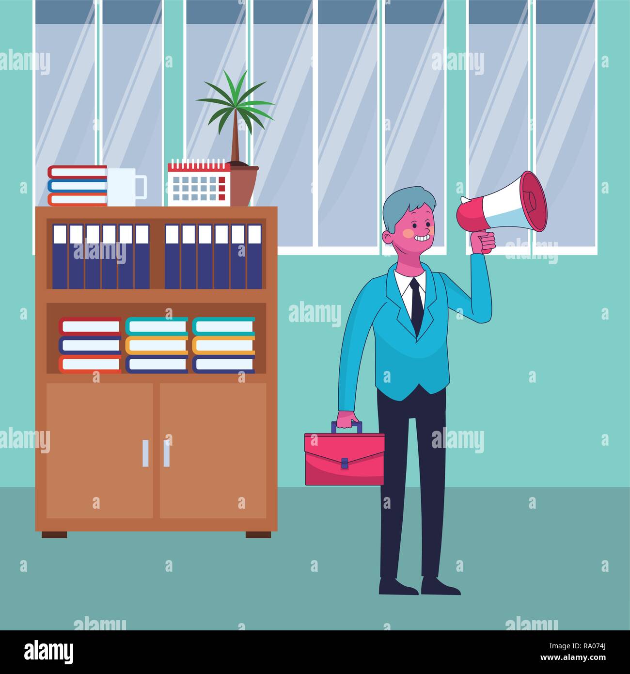 executive businessman cartoon vector illustration graphic design Stock ...