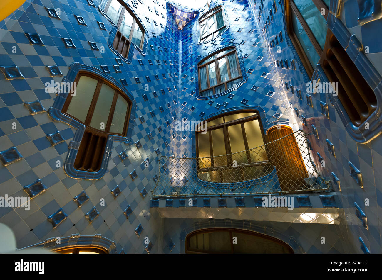 The interior of the Casa Batllo house designed by Antoni Gaudi ...