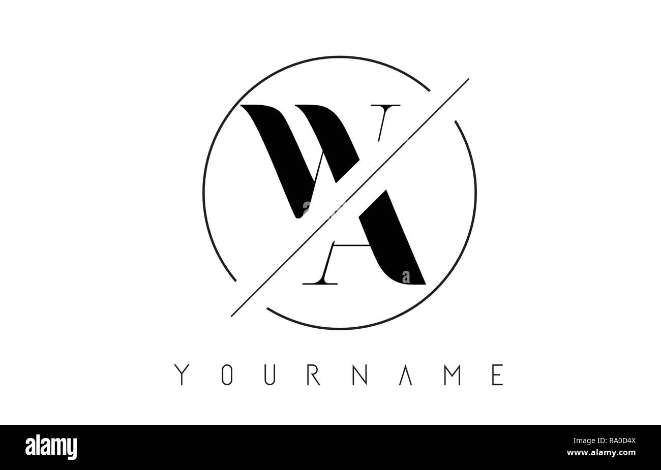 W letter company logo minimal design Royalty Free Vector