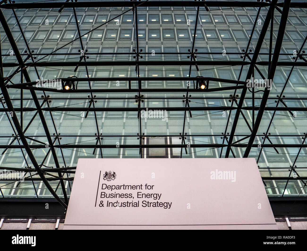 Department of Business Energy and Industrial Strategy, UK Government Department in Westminster London Stock Photo