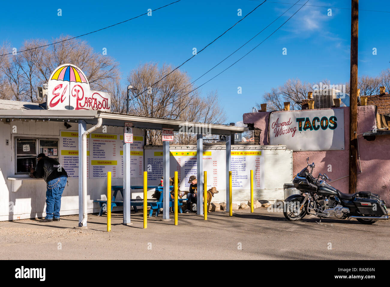 El Parasol Restaurant in Espanola, New Mexico, USA Stock Photo