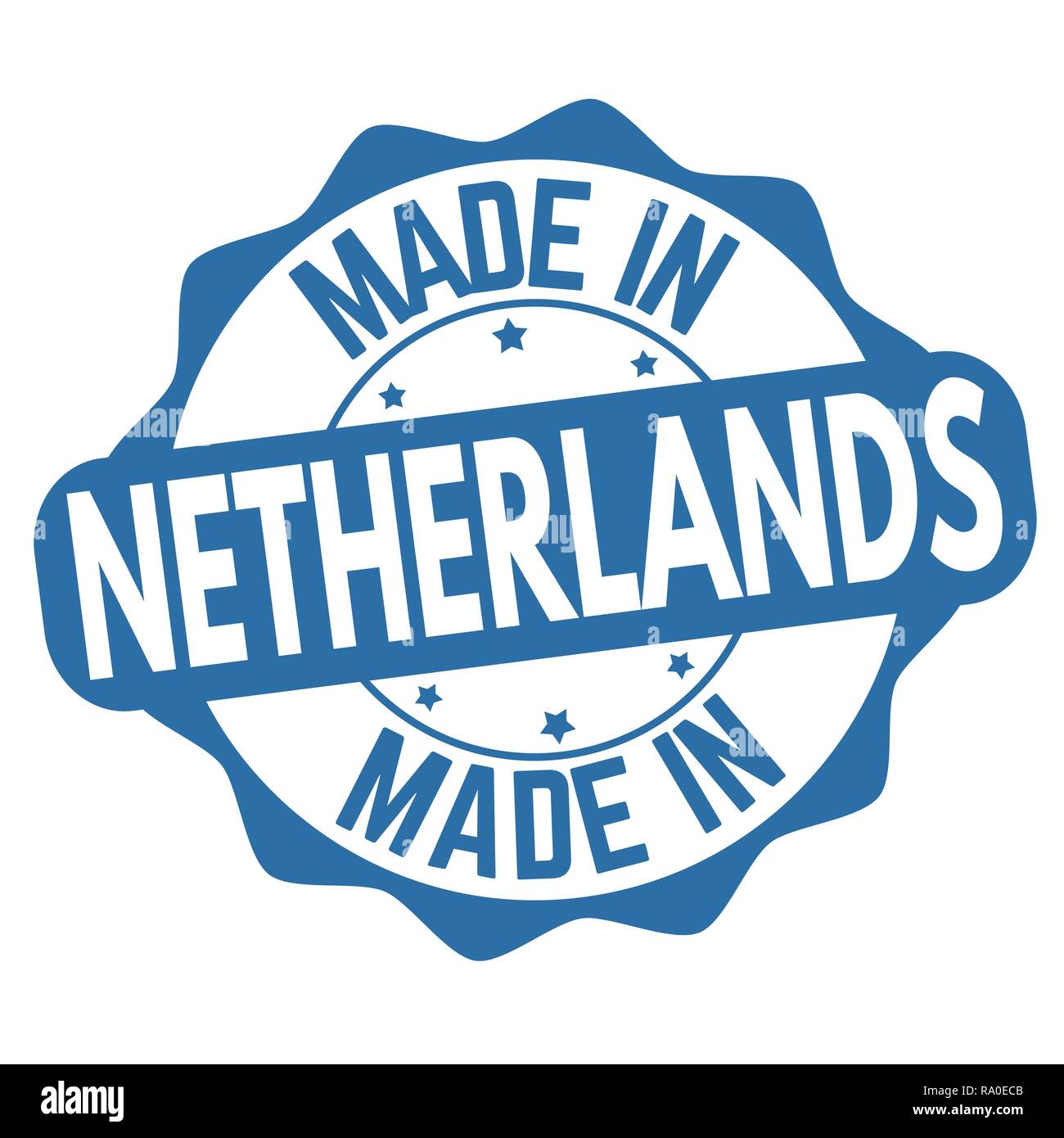 Made in Netherlands sign or stamp on white background, vector