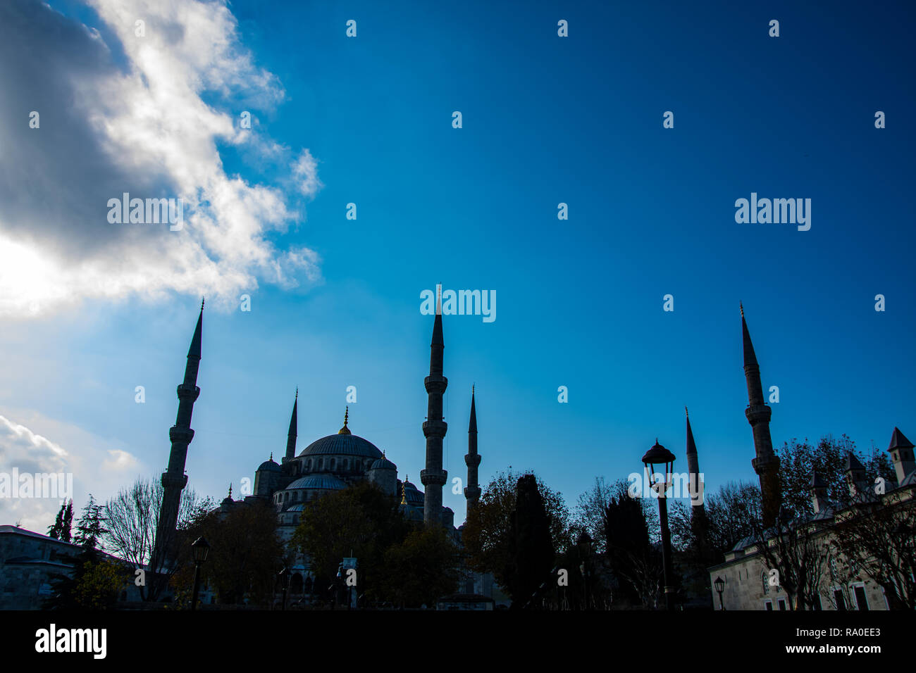 Famous ottoman Blue mosque from the distance Stock Photo Alamy