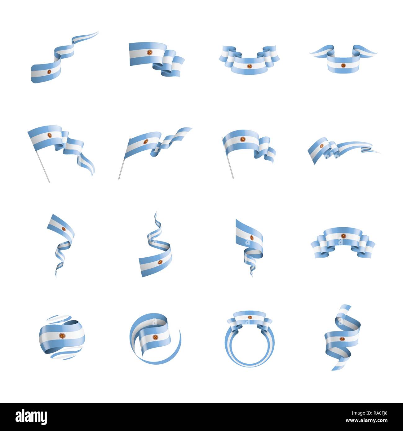 Flag argentina flying on Cut Out Stock Images & Pictures - Alamy