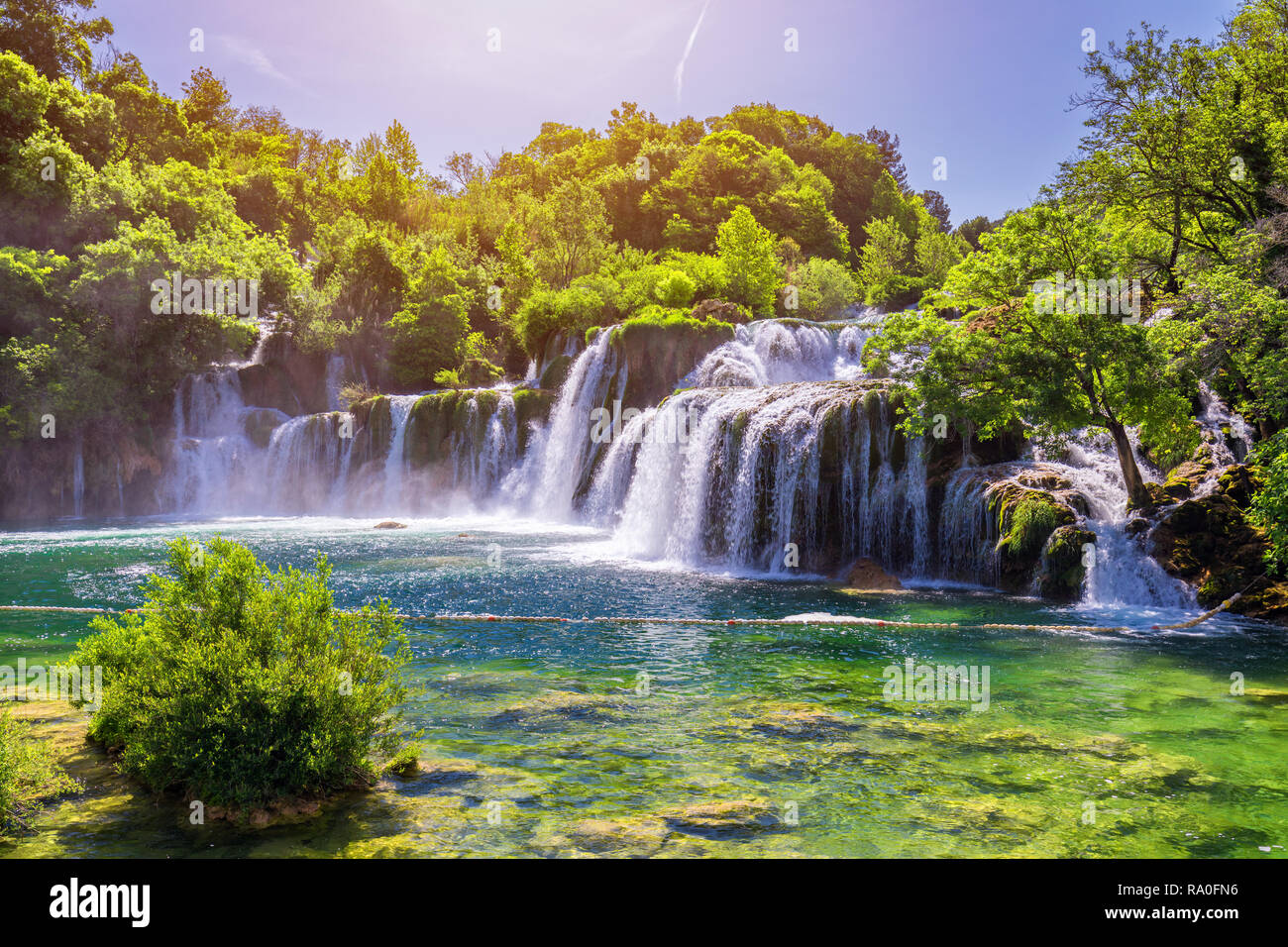 Beautiful Skradinski Buk Waterfall In Krka National Park Dalmatia Croatia Europe The Magical Waterfalls Of Krka National Park Split An Incredibl Stock Photo Alamy