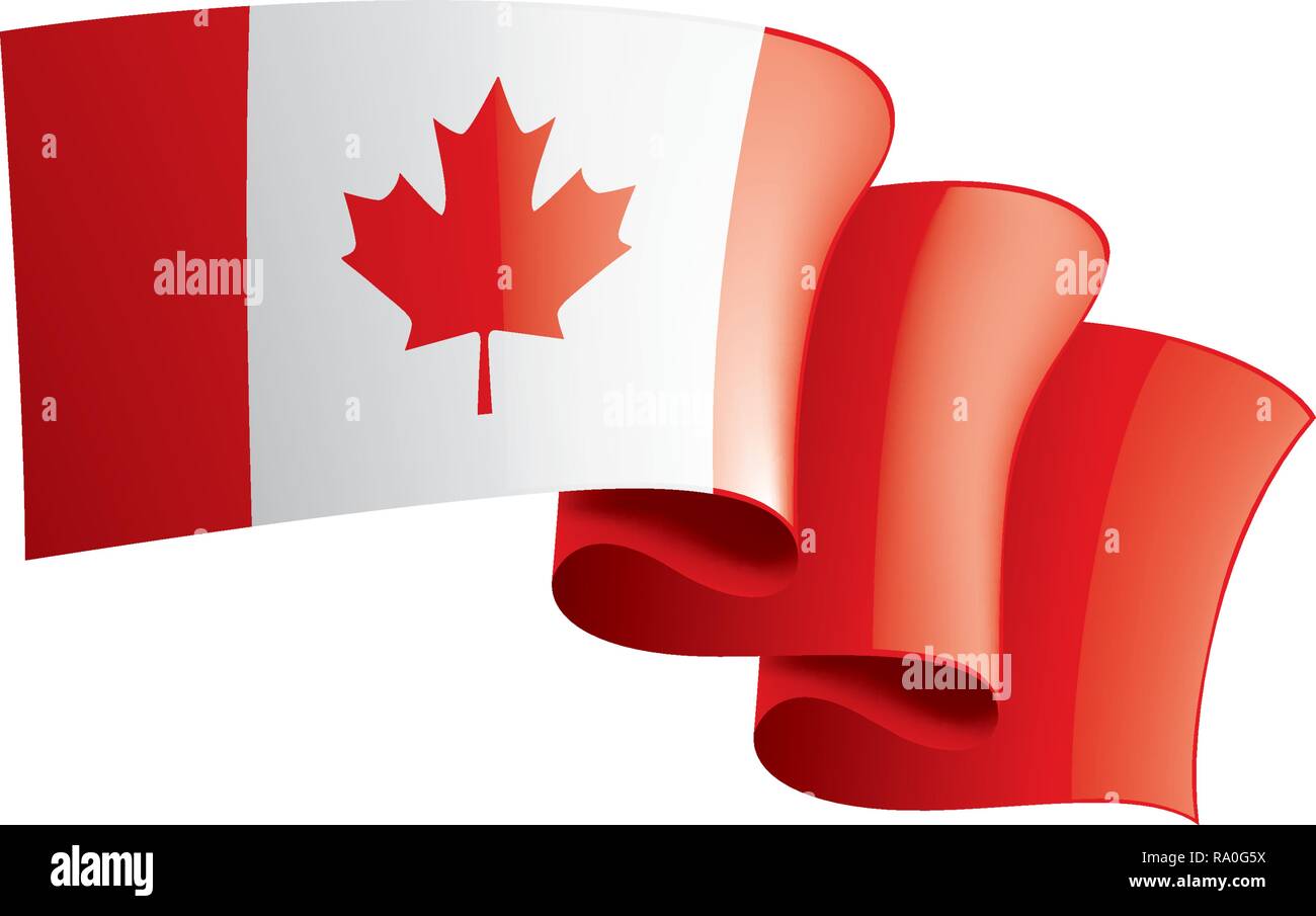 Canada flag, vector illustration on a white background Stock Vector ...