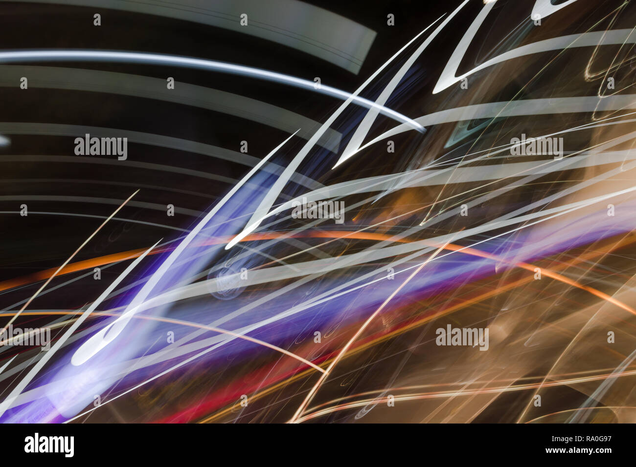 Abstract light line background.Light trails on dark background Stock ...