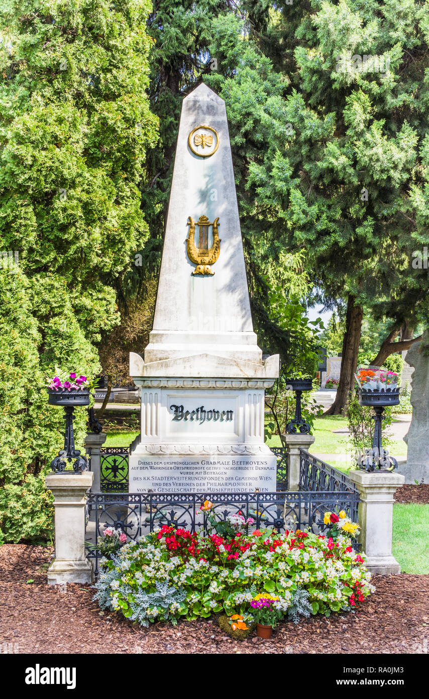 gravesite of composer ludwig van beethoven Stock Photo