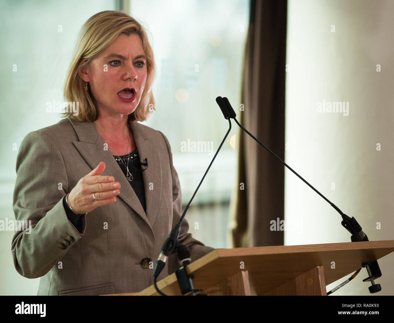 Conservative MP Jo Johnson gives his first major speech since resigning from government on