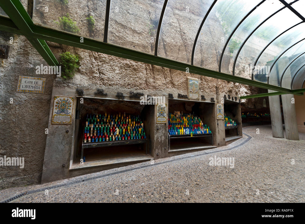 Colourful candles at the Montserrat Monastery, Montserrat, Barcelona ...